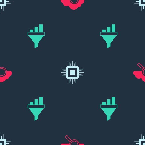 Set search cloud computing processor cpu vector image
