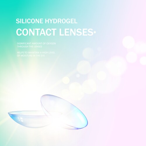 Design template box contact lens vector image