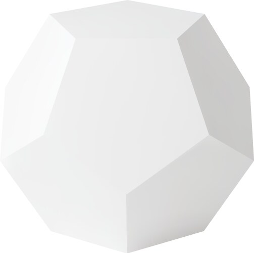 realistic dodecahedron vector image