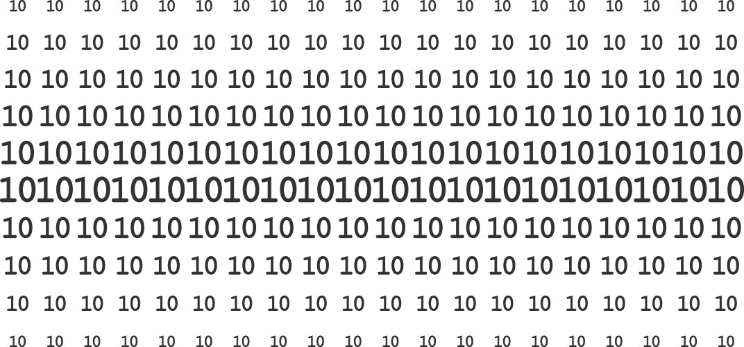 Ten digits text shape halftone array vector image