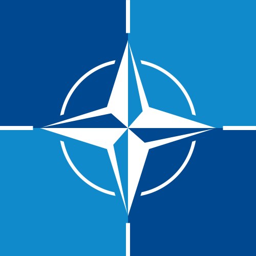 Nato or north atlantic treaty organization logo vector image