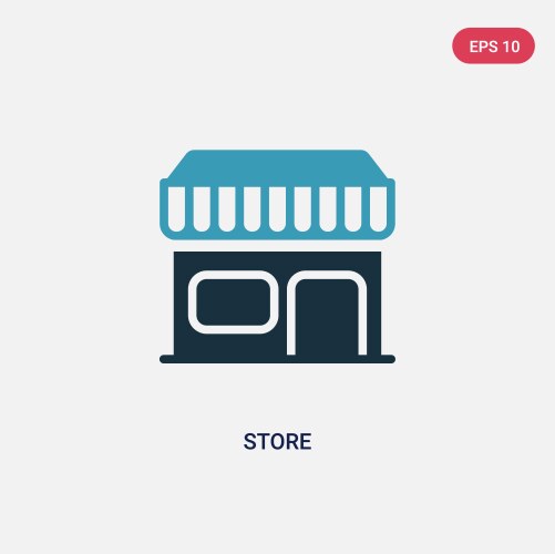 Two color store icon from user interface concept vector image
