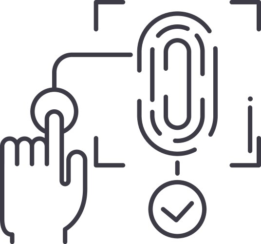 Algorithm concept icon linear isolated vektorbild