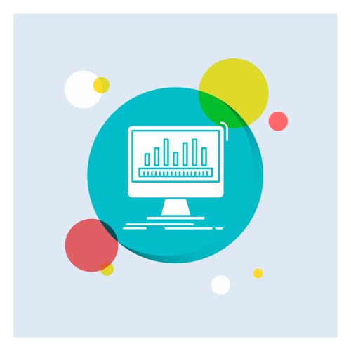 Analytics processing dashboard data stats white vector image
