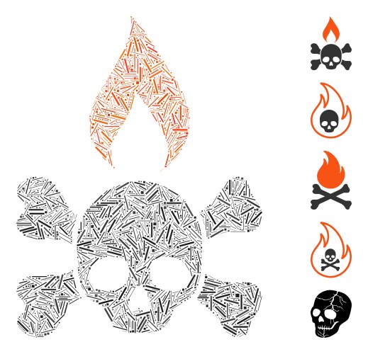 Death Ignition Mosaic Vector Image