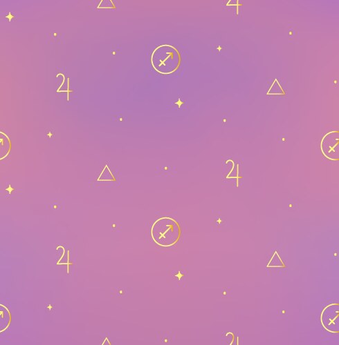 sagittarius background seamless golden vector