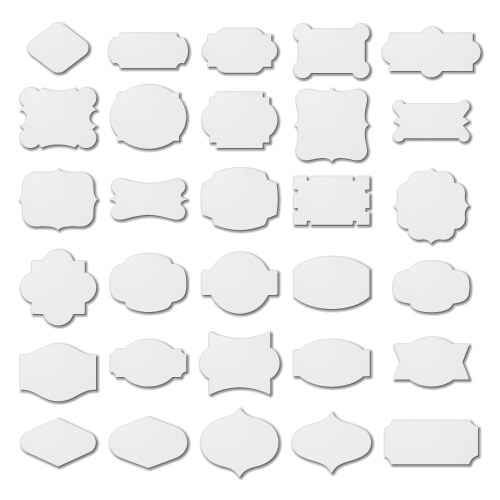 Basic labels set Royalty Free Vector Image - VectorStock