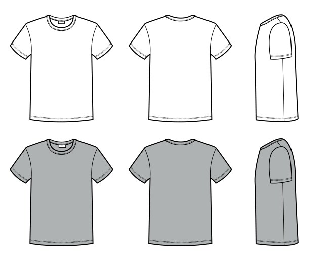 Casual Men's T-Shirt Template Vector Image