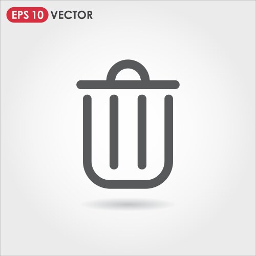 Trash can ui web button icon vektorbild