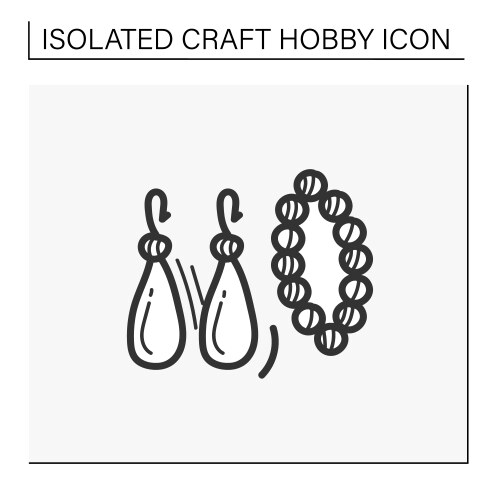 Handmade accessories hand draw icon Vector Image