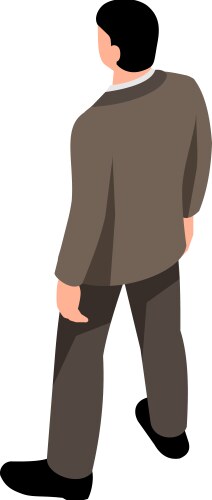 isometric man pose vector