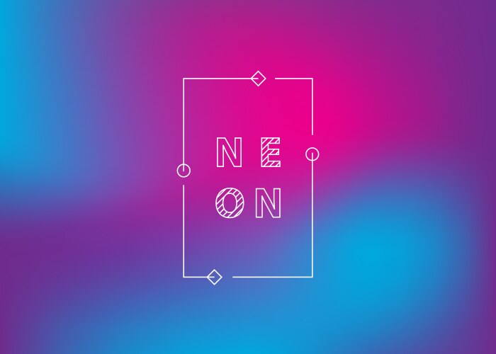 Neon gradient ui ux background trendy web color vector image