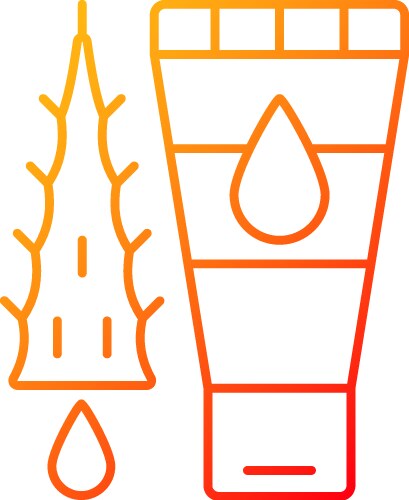 Using moisturizing lotion gradient linear icon vector image