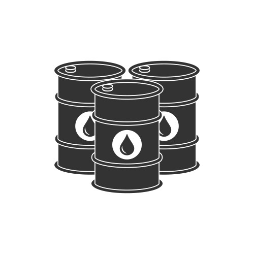 Metal oil barrel icon simple style Royalty Free Vector Image