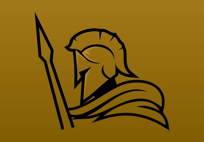 Spartan helmet logo Vector Image