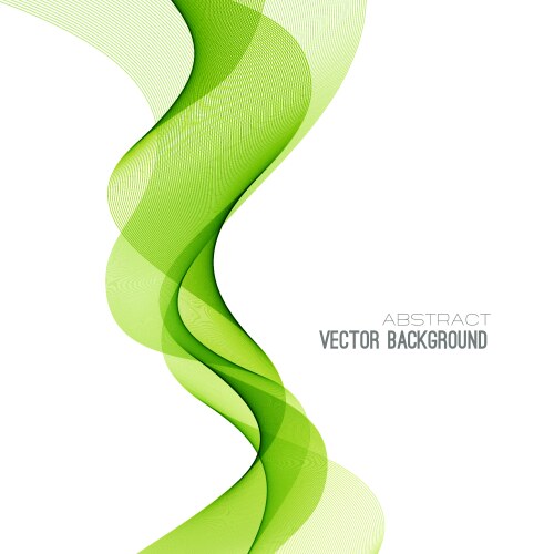 Abstract transparent green wave background Vector Image