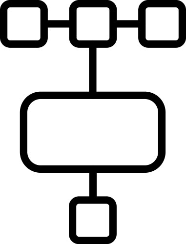 Algorithm line icon vektorbild