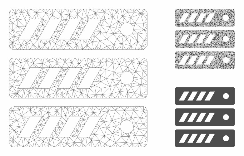 Server mesh network model and triangle vector image
