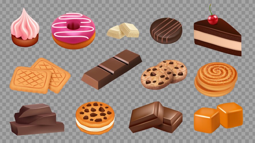 Cookies delicious food dessert sweets creamy Vector Image
