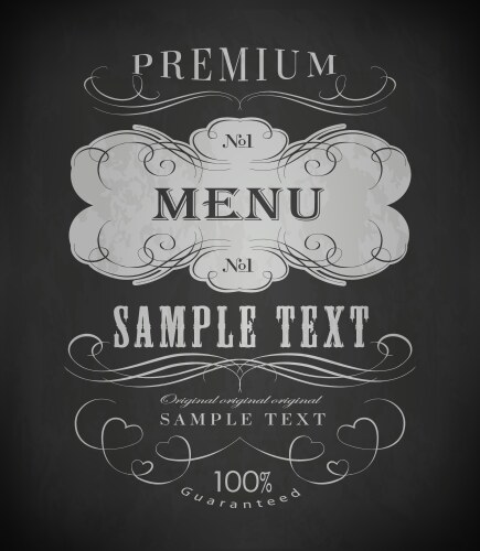 Chalk typography calligraphic design elements Vector Image