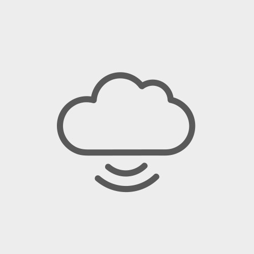 Cloud Computing Icon - Thin Line vector image