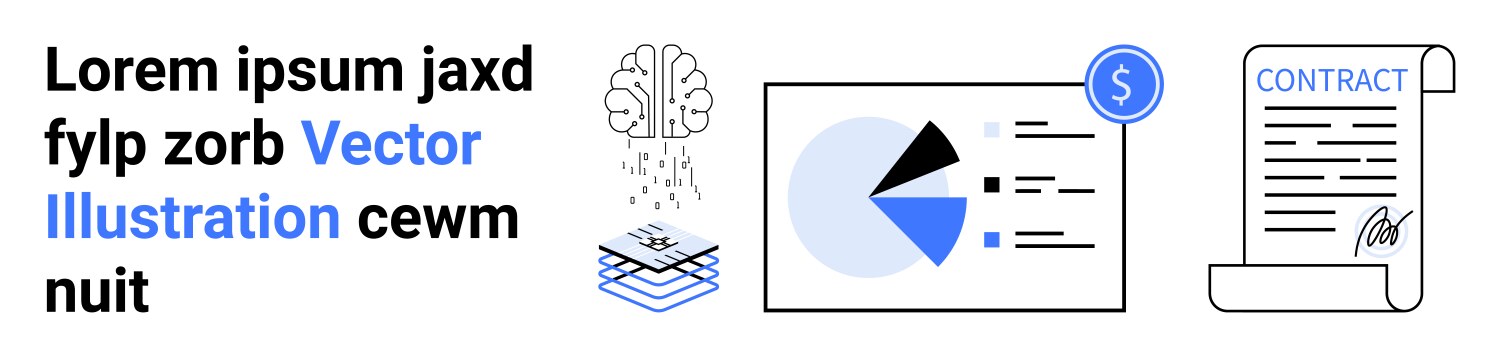 Digital data analysis with brainstorming vector image