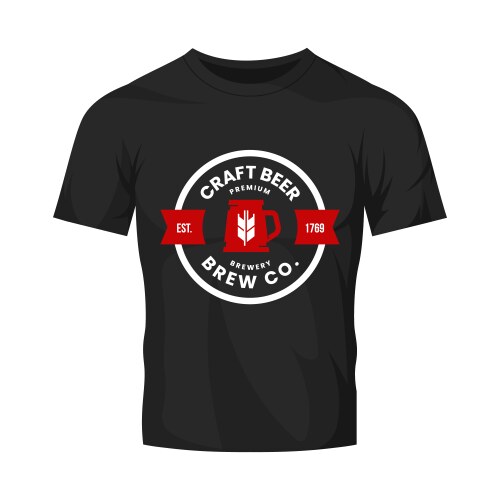 Modern Craft Beer Logo - Barley & Malt Vector Image