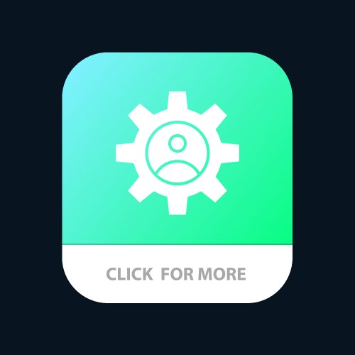 Gear controls profile use mobile app button vector image