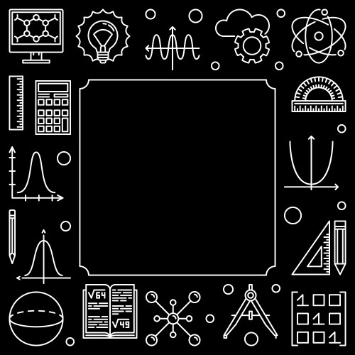 Math education background Royalty Free Vector Image
