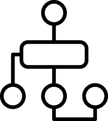 Algorithm line icon vektorbild