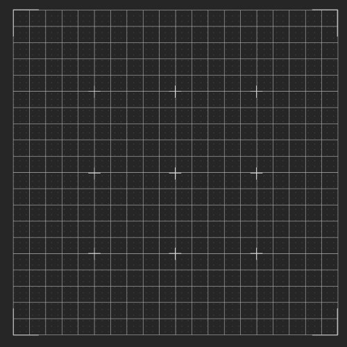 Hud grid game panel graph with dots lines vector image