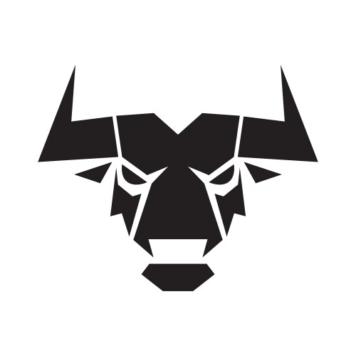 Bull head logo design icon Vector Image