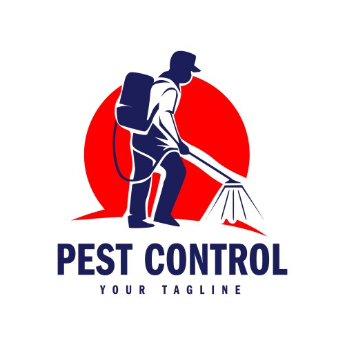 Hand-drawn pest control logo design – Royalty-Free Vector | VectorStock