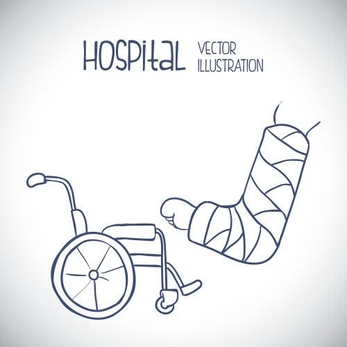 Hospital related icons Vector Image