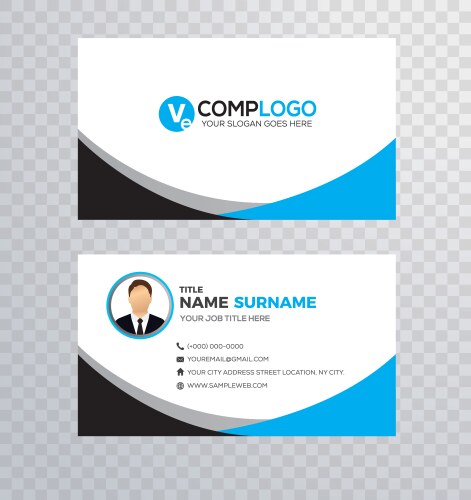 Business card template design vector image