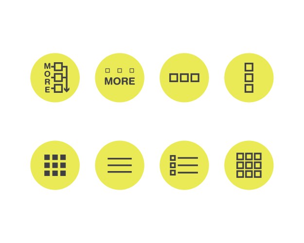 Hamburger menu icon buttons for website ui vector image