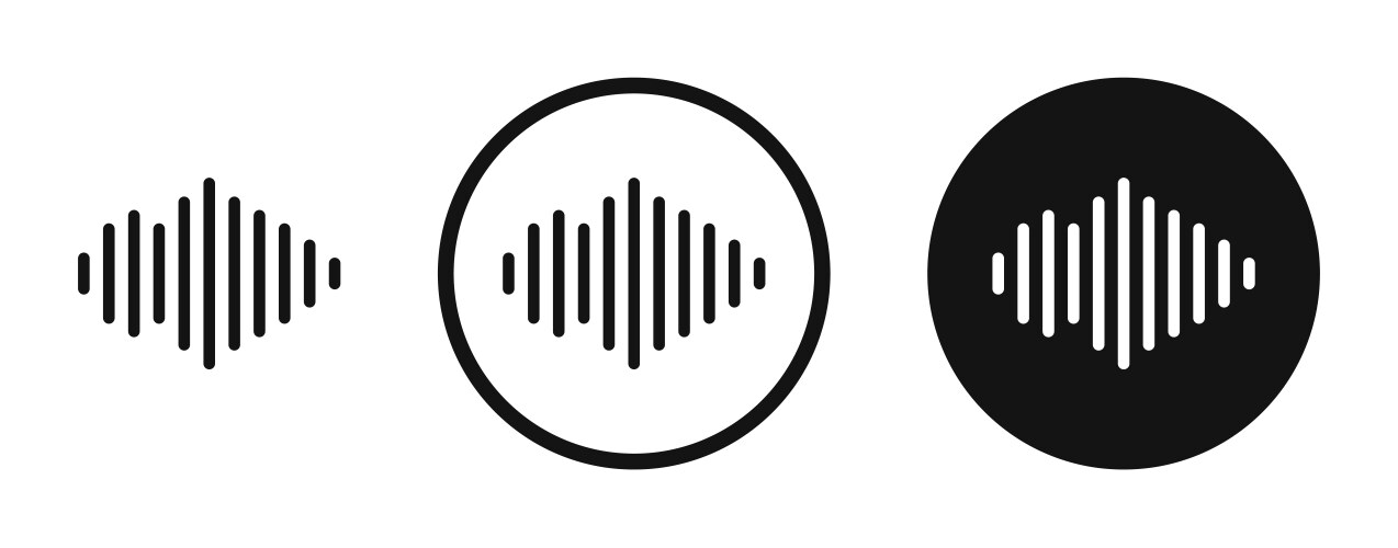 Waveform icon lineal style symbol pictogram – Royalty-Free Vector ...