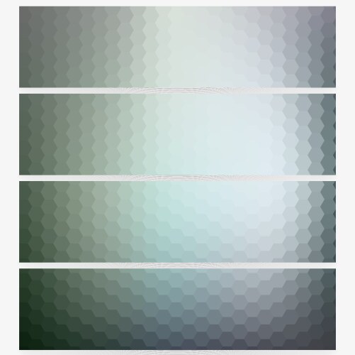 Abstract hexagonal headers set blurred design vector image
