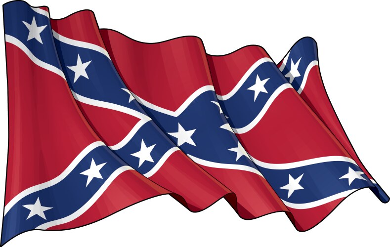 confederate rebel flag vector image vector image