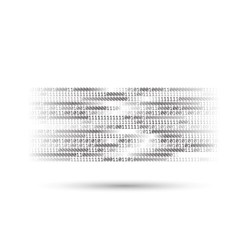 Data Stream & Binary Code vector image