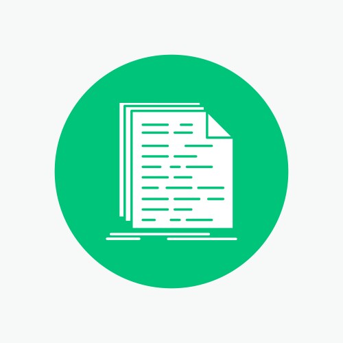 Code coding doc programming script white glyph vektorbild