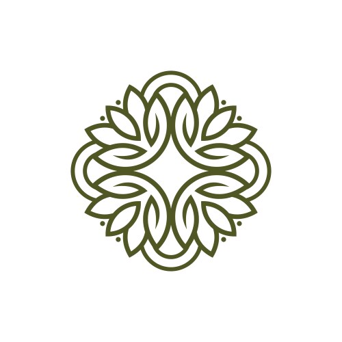 Floral pattern logo template design icon Vector Image