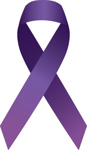 Purple ribbon campaign Vector Image
