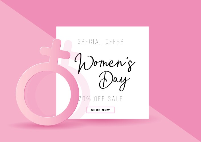 Women day greeting card background vector image