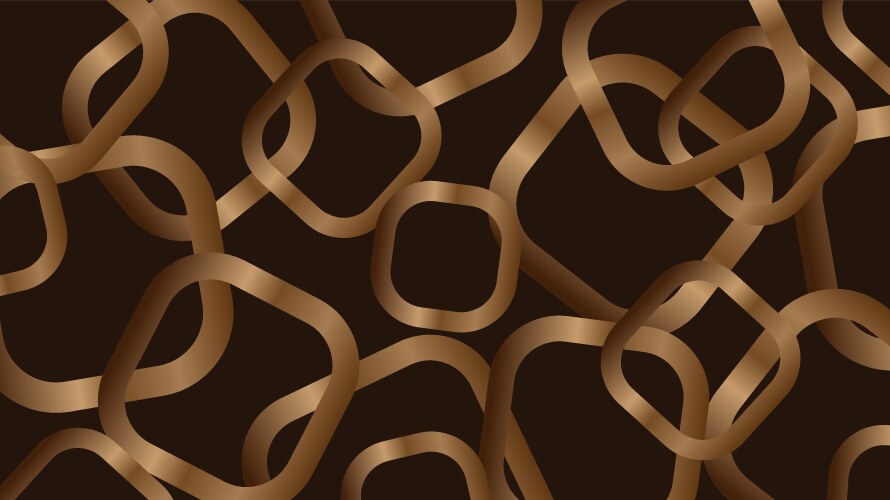 Abstract rounded square gold gradient pattern vector image