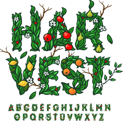 harvest festival alphabet