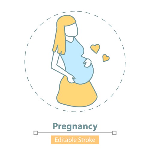 Icon pregnancy on white background Vector Image