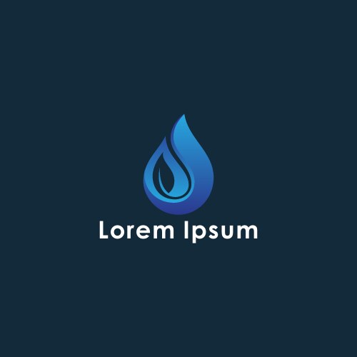 Water and leaf concept logo vector image