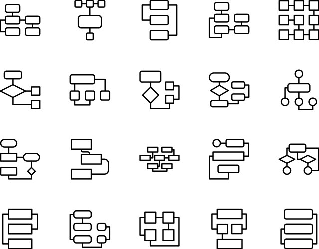 Algorithm line icon vektorbild