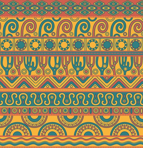 Abstract tribal ethnic background seamless Vector Image